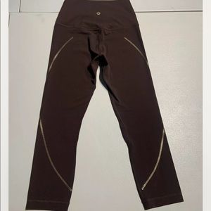 Lululemon Women's Align HR Crop Leggings 21" Inseam  Brown Gold Size 4
